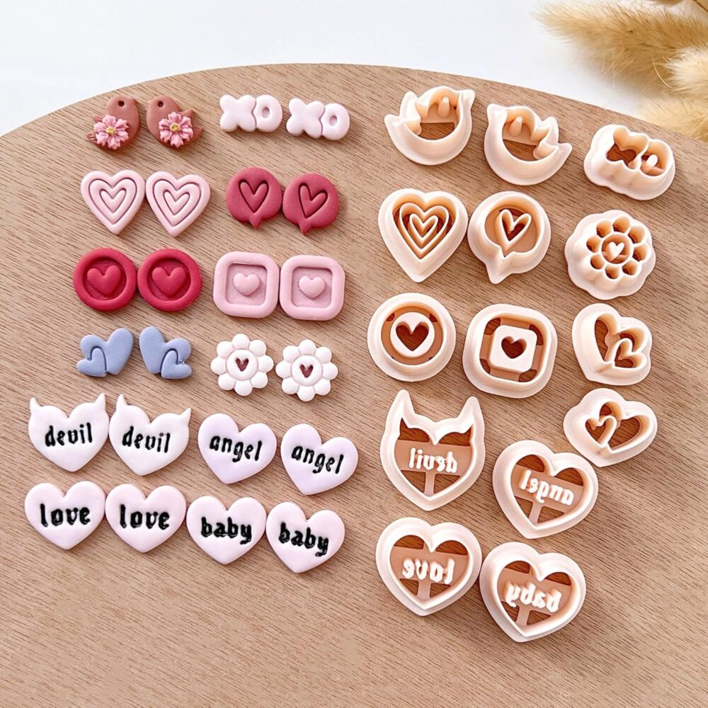Heart Polymer Clay Cutters, Valentine's Day