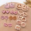 Valentine's Day Polymer Clay Cutter Set Heart Clay Earring Cutters