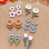 Spring Flower Leaf Polymer Clay Cutters, Floral Clay Earring Cutter