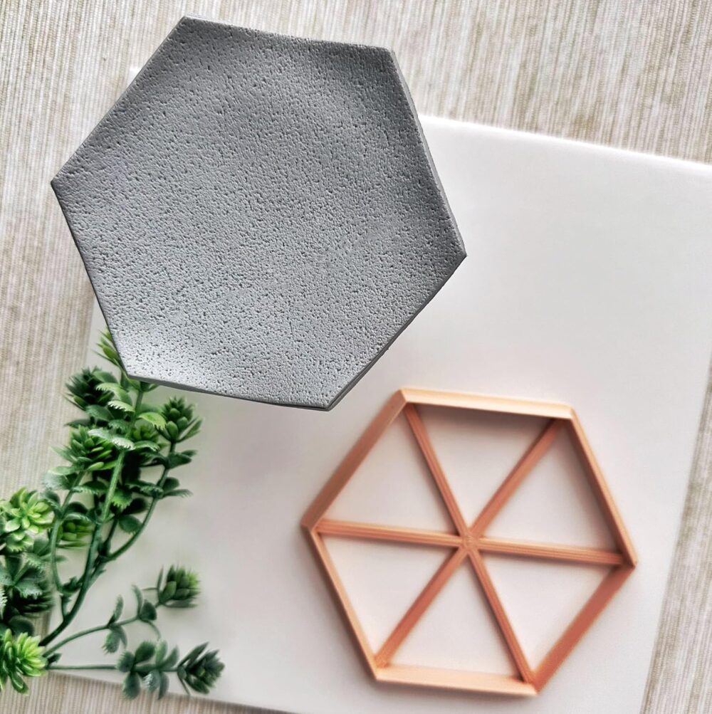 HEXAGON Trinket Dish Cutter, Ring Dish Clay Cutter, JWELLERY Dish Clay Cutter