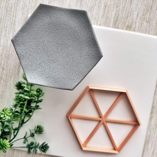 HEXAGON Trinket Dish Cutter, Ring Dish Clay Cutter, JWELLERY Dish Clay Cutter