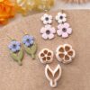 Spring Flower Leaf Polymer Clay Cutters, Floral Clay Earring Cutter