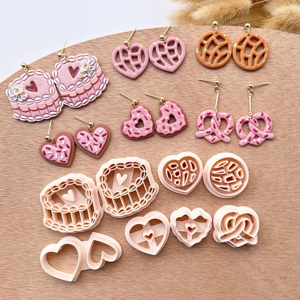 Valentine's Day Polymer Clay Cutter Set Heart Clay Earring Cutters