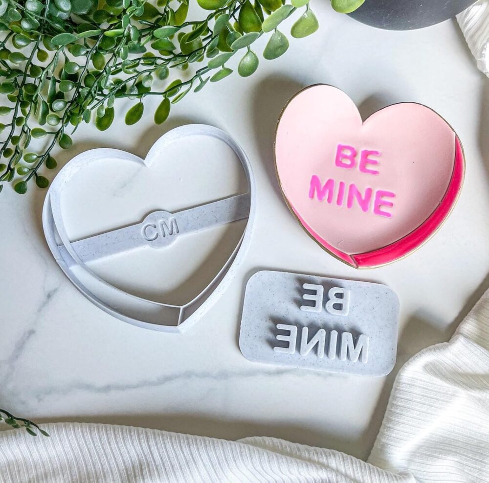 Heart with BE Mine Stamp Trinket Dish Clay Cutter, Ring Dish Clay Cutter, JWELLERY Dish Clay Cutter. Home Decor, Fridge Magnet, DIY KIT