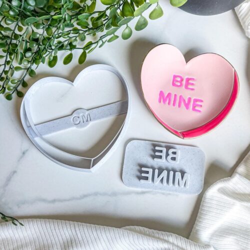 Heart with BE Mine Stamp Trinket Dish Clay Cutter, Ring Dish Clay Cutter, JWELLERY Dish Clay Cutter. Home Decor, Fridge Magnet, DIY KIT