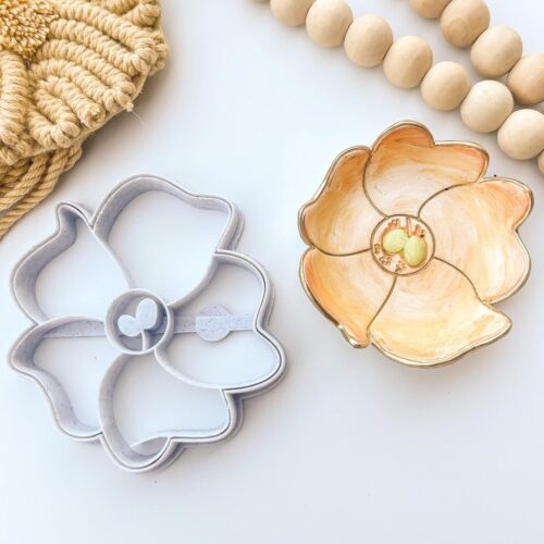 Hawaiian Flower Trinket Dish Clay Cutter, Ring Dish Clay Cutter, JWELLERY Dish Clay Cutter. Home Decor, Fridge Magnet, DIY KIT.