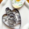 Trinket Dish Cutters, (Flower Print On Perfume Bottle)