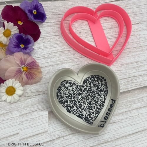 Trinket Dish Cutters, (Heart Embossed Trinket Dish)