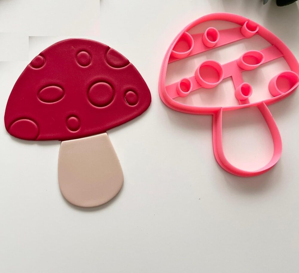 MAIN IMAGE MUSHROOM Trinket Dish Cutter, Ring Dish Clay Cutter, JWELLERY Dish Clay Cutter