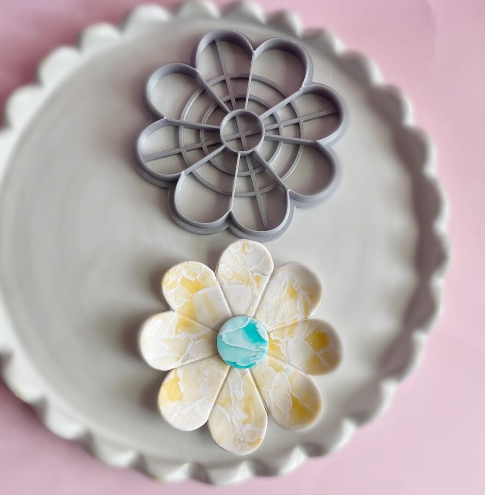 Flower 8 Petals Trinket Dish Cutter, Ring Dish Clay Cutter