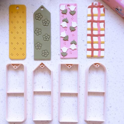 Bookmark Clay Cutters, Book Lover Gift, DIY Personalised Gifts, Gifts for Book Enthusiasts, Polymer Clay Bookmark Cutters, Color May Vary