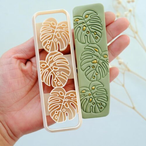 Bookmark Clay Cutters, Monstera Design
