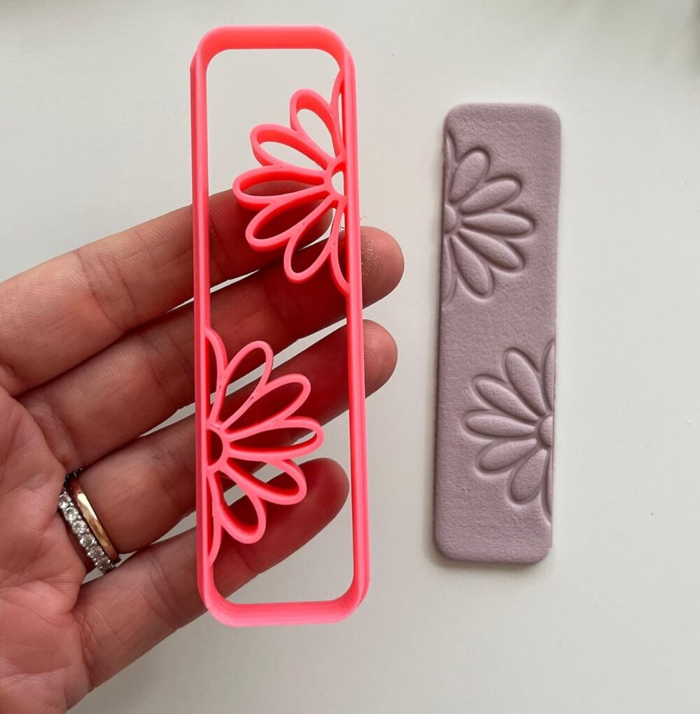 Bookmark Clay Cutters,Daisy Flower EMBOSSWD Design