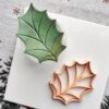 MAIN IMAGE Christmas Holly Leaf Trinket Dish Clay Cutter, Ring Dish Clay Cutter, JWELLERY Dish Clay Cutter. Home Decor, Fridge Magnet, DIY KIT.