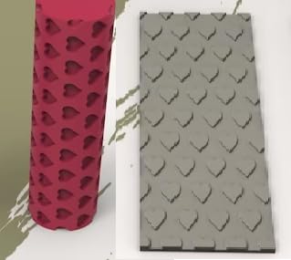 MAIN IMAGE Texture Roller for Polymer Clay (Heart Bunch Texture)