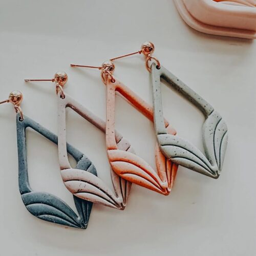 MAIN IMAGE Savanah Skinny Embossed Polymer Clay Earring Cutter for Handmade Earrings