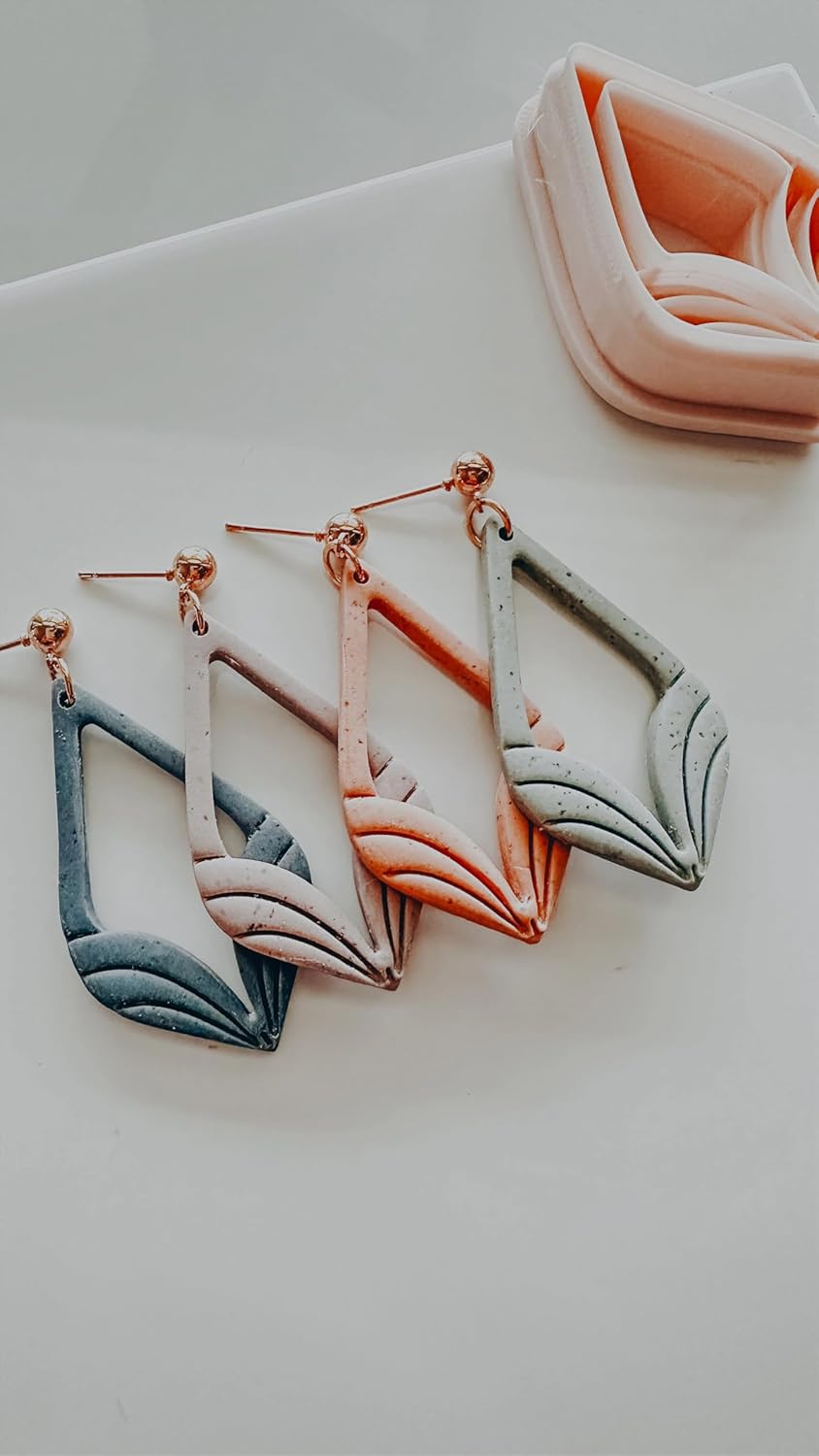 Savanah Skinny Embossed Polymer Clay Earring Cutter for Handmade Earrings