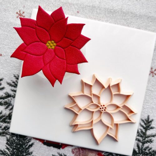 Poinsettia Flower Trinket Dish Clay Cutter, Ring Dish Clay Cutter, JWELLERY Dish Clay Cutter. Home Decor, Fridge Magnet, DIY KIT