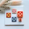 Quilted Square Polymer Clay Cutter Set