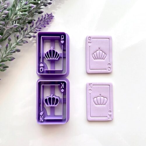 Queen and King Card Crown Polymer Clay Cutter