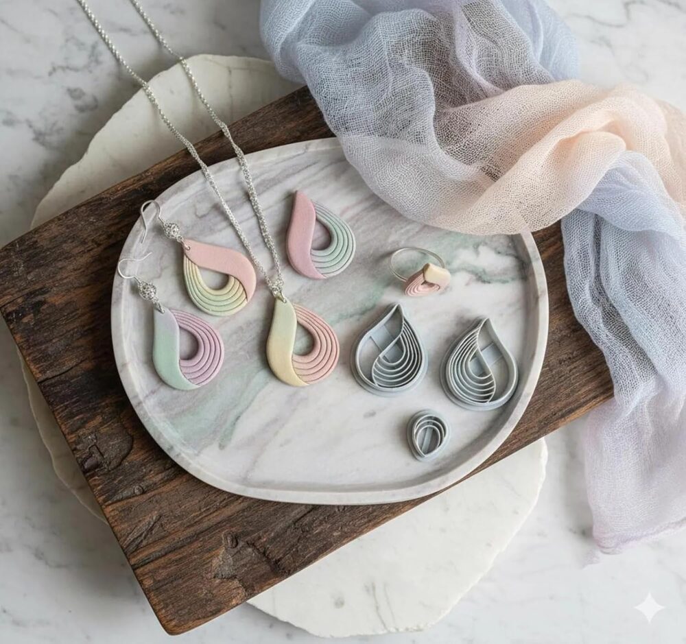 Bridal Teardrop Polymer Clay Cutters