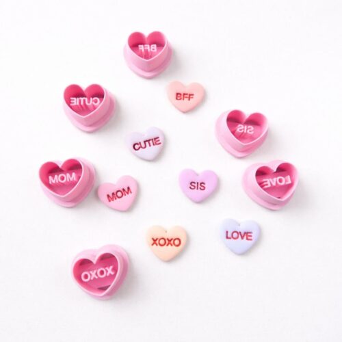 Conversation Hearts Polymer Clay Cutters
