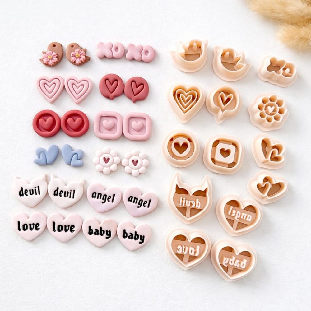 Heart Polymer Clay Cutters, Valentine's Day