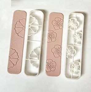 Bookmark Floral Clay Cutters, Flower Daisy Design