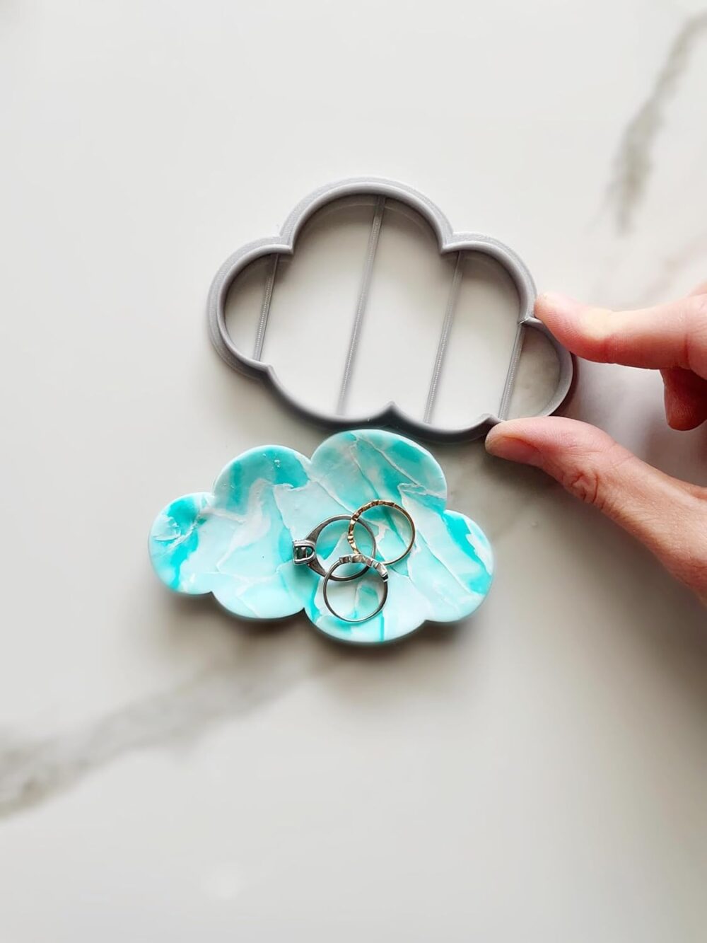 MAINK JI9MAGE Cloud Trinket Dish Clay Cutter | Large Polymer Clay Shape Cutter