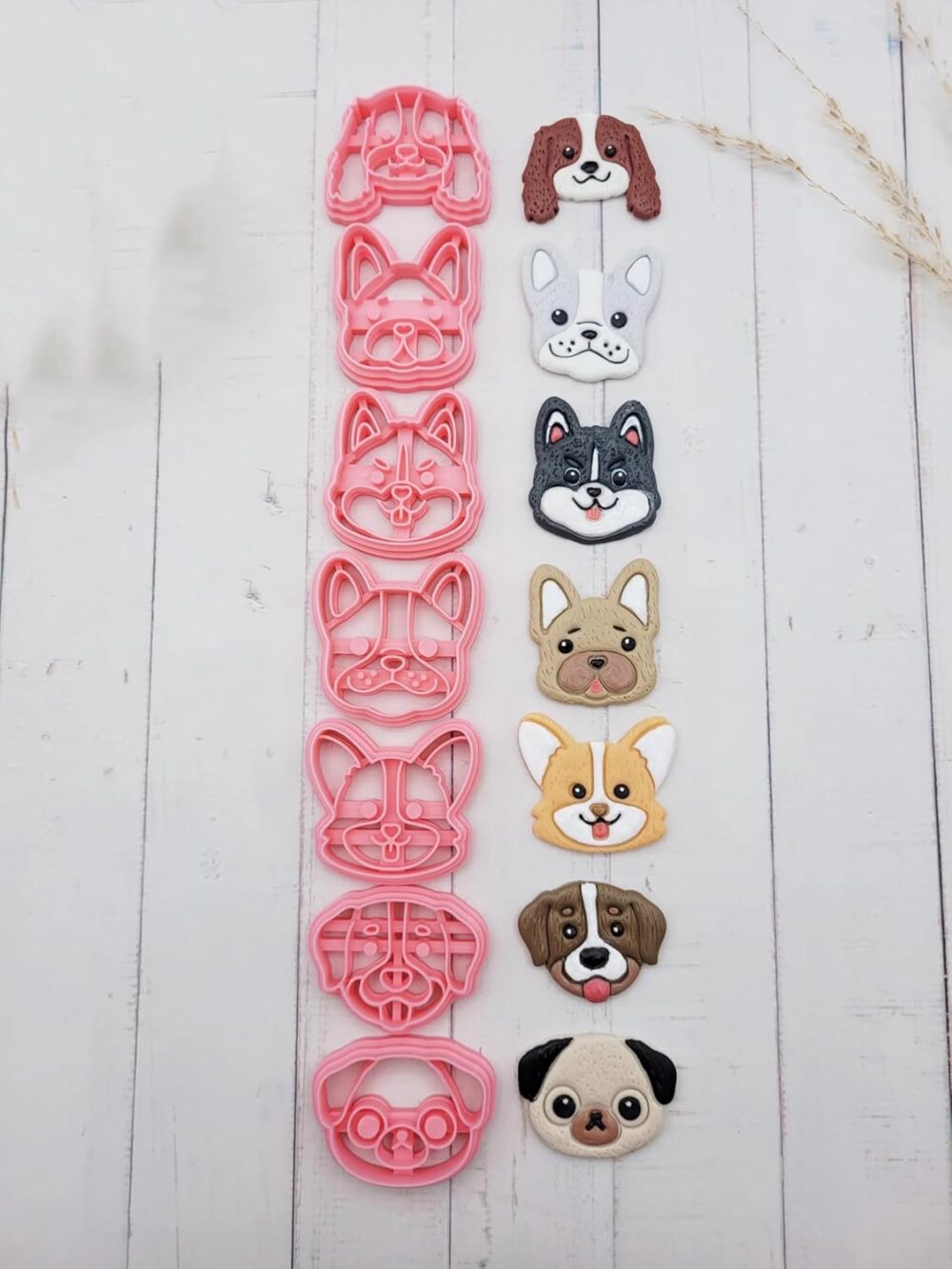 Dog Breed Polymer Clay Cutter Set for Jewellery Making