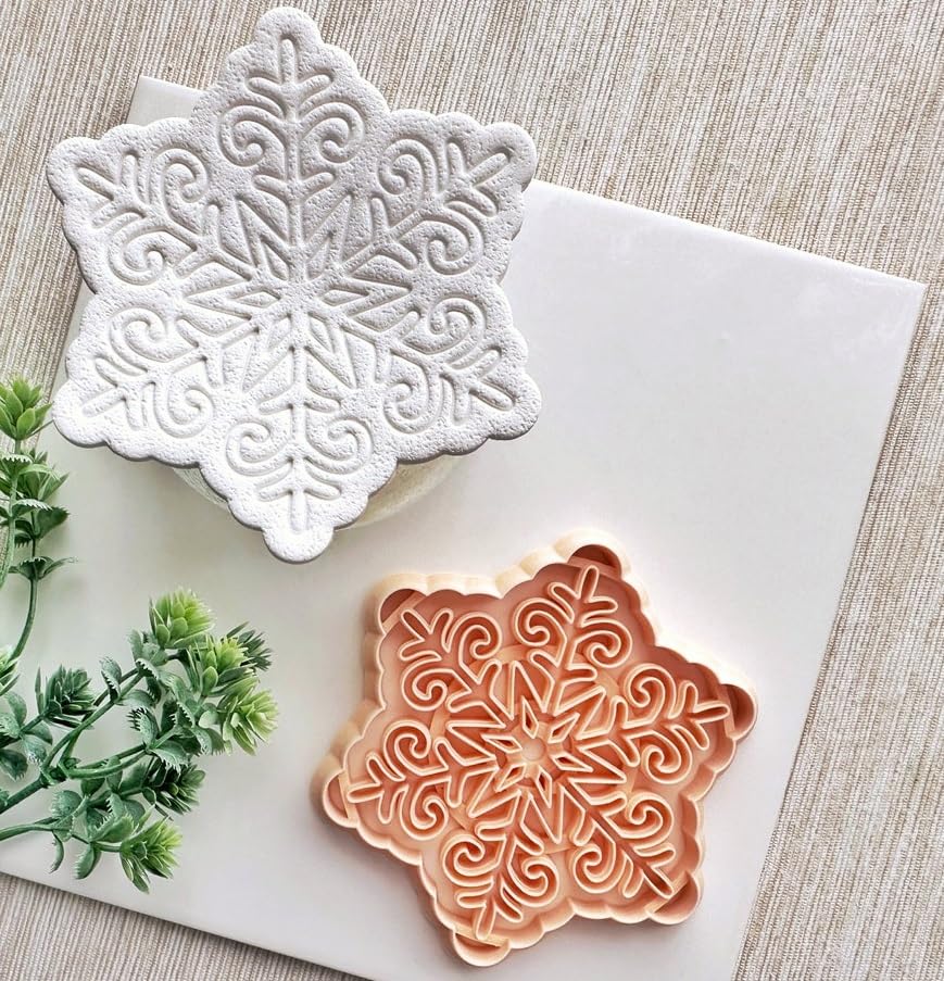 MIAN IMAGE Snowflake Trinket Dish Cutter, Ring Dish Clay Cutter