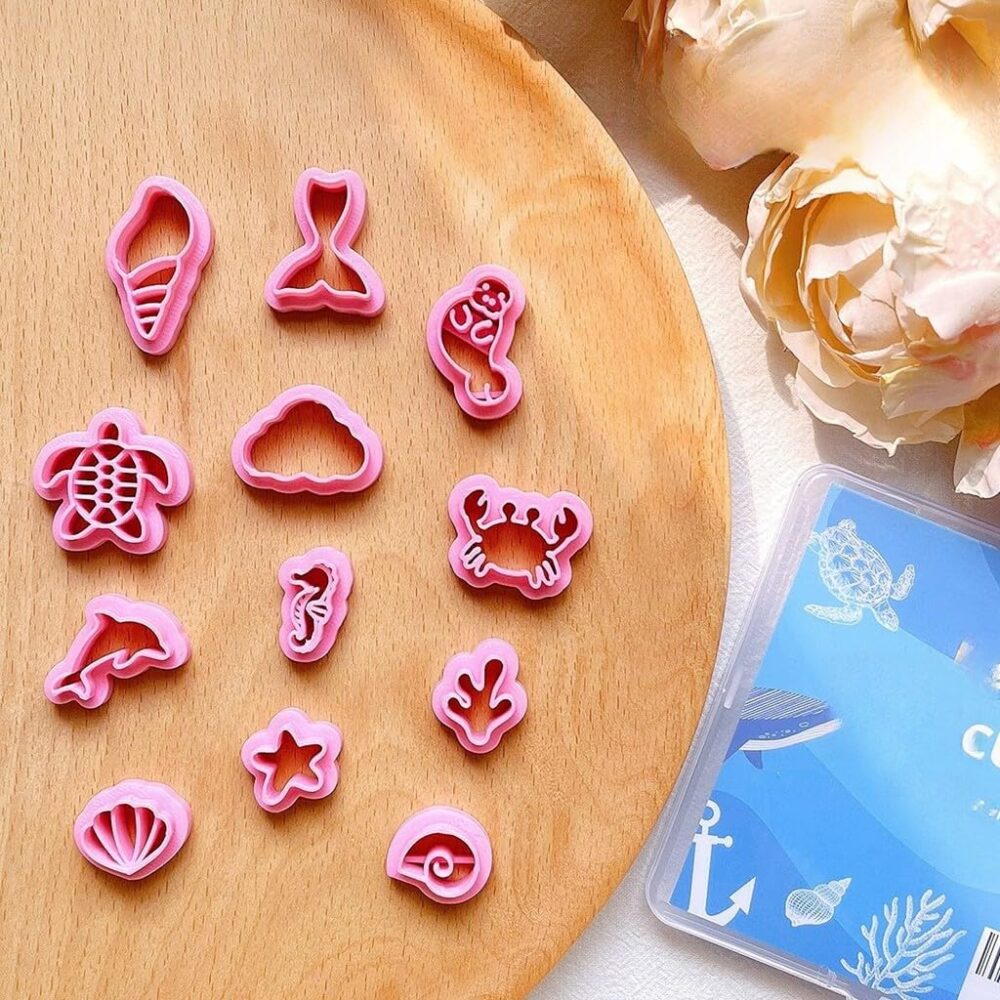 Polymer Clay Cutters, 12 Sea Life Shapes