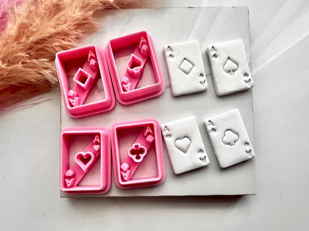 Ace Playing Cards Shape Polymer Clay Cutter Set