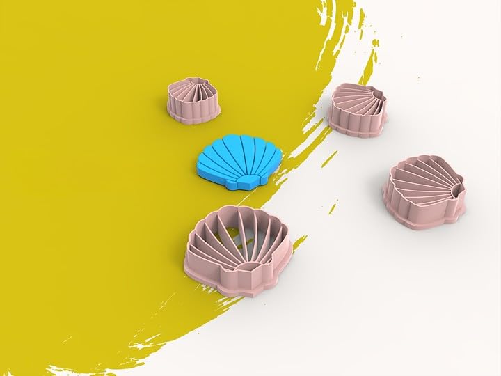 Scallop Shell Clay Cutters