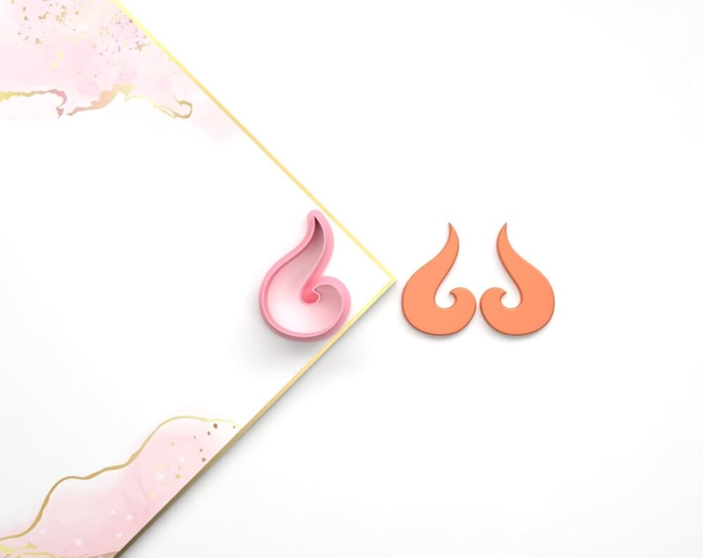 Curved Flame Polymer Clay Cutters