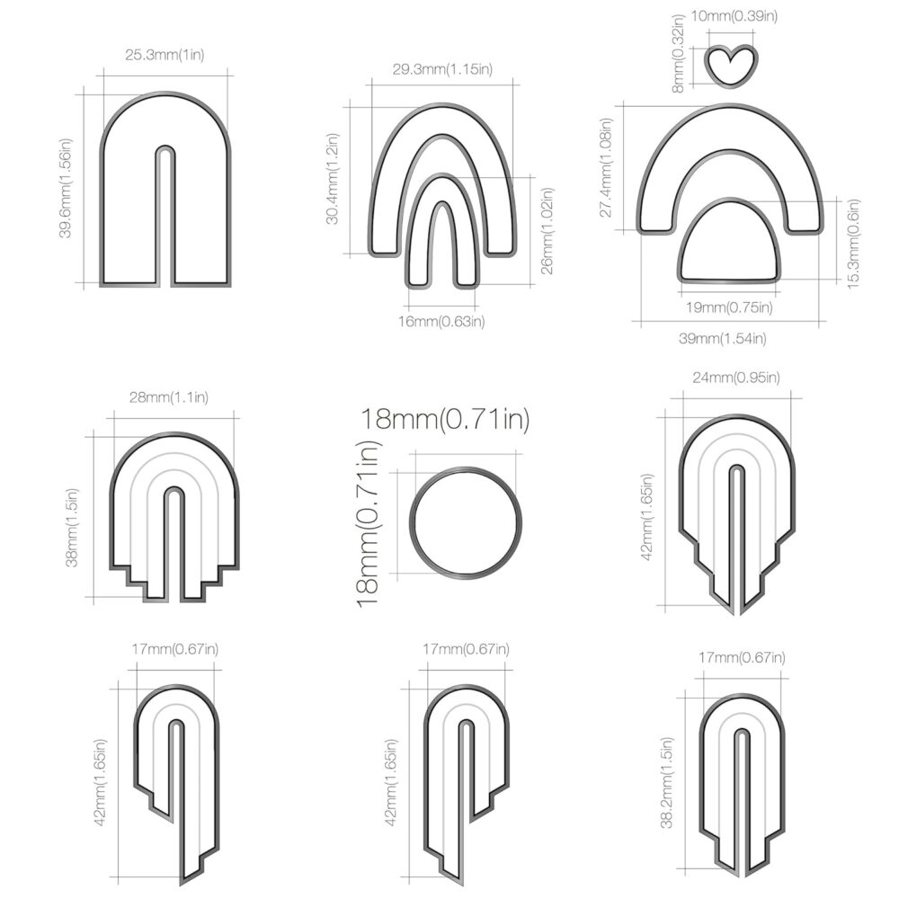 71FfZF7SExL._SL1500_ Arch Shape Polymer Clay Cutter, Clay Mold