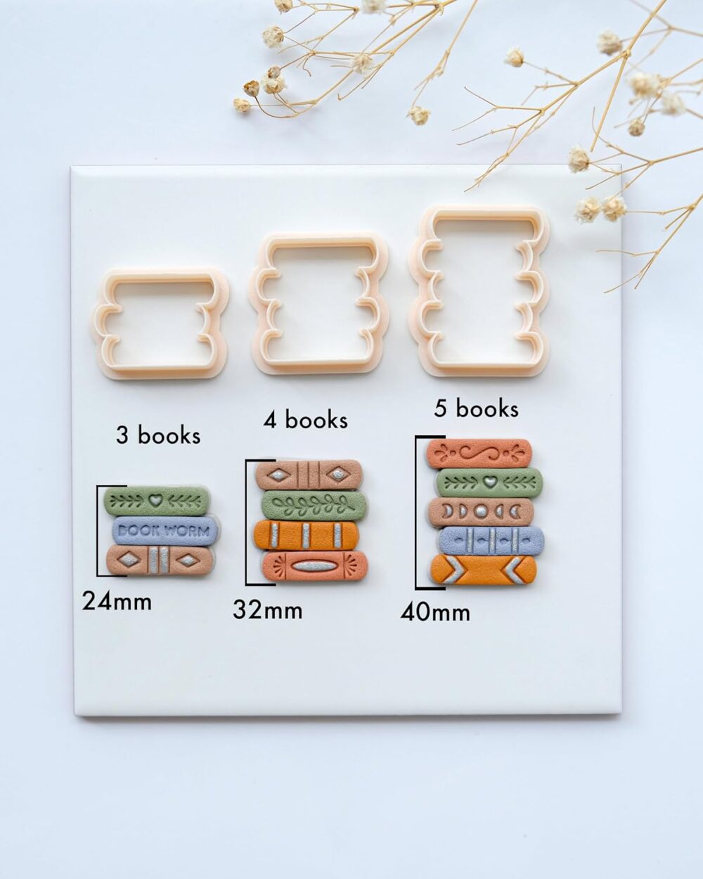 Book Stack & Earring Clay Cutters