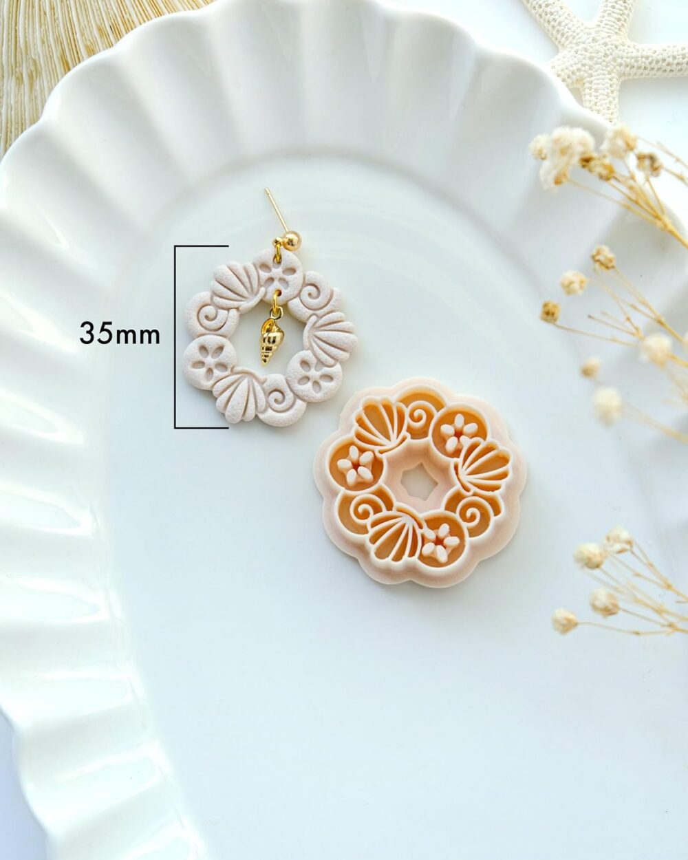 Polymer Clay Earring Cutters | Coastal Seashell