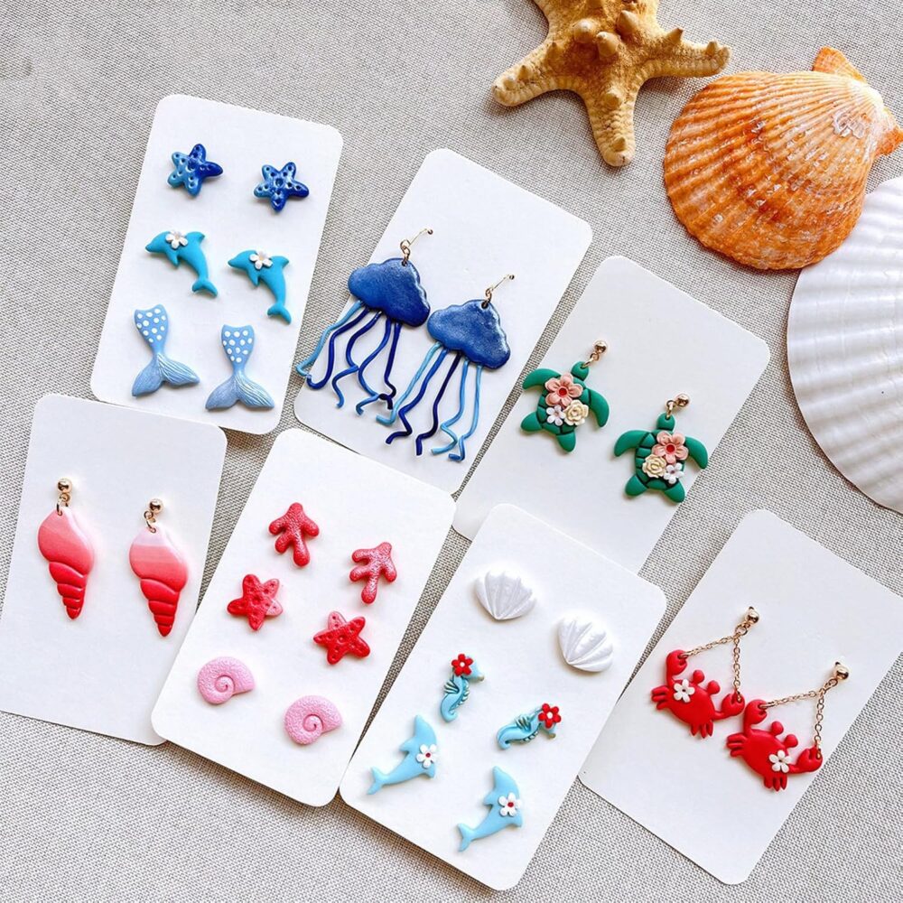 Polymer Clay Cutters, 12 Seashell Shapes