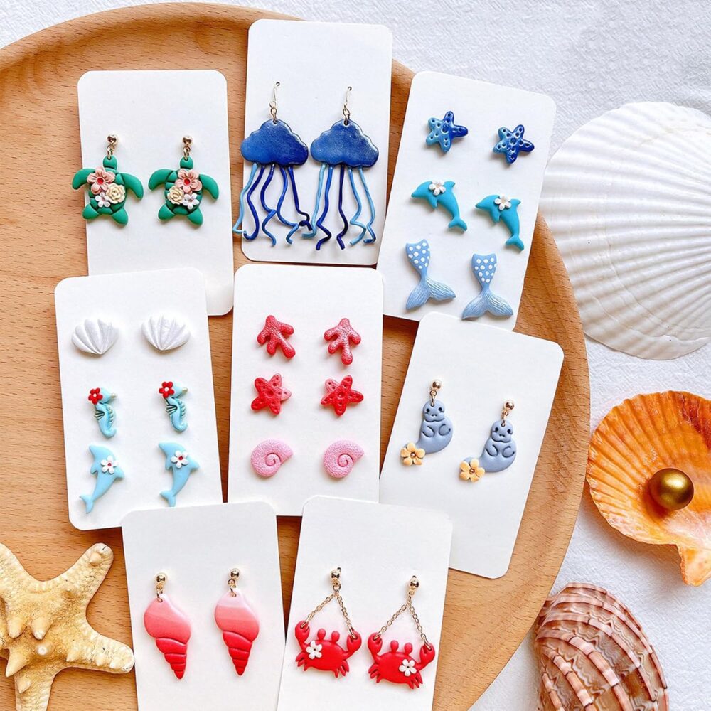 Polymer Clay Cutters, 12 Seashell Shapes