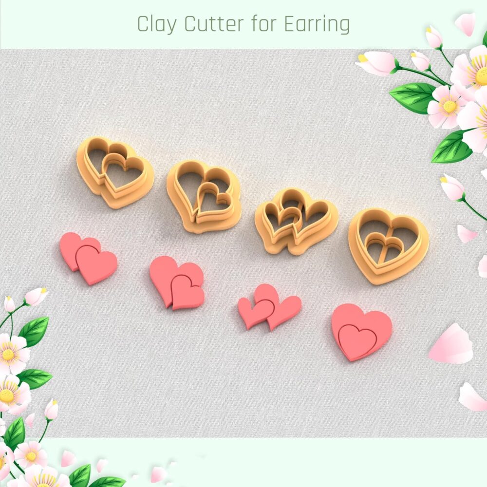 Double Hearts Clay Cutter for Valentine's Day