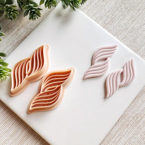 Twisting Hourglass Spring Clay Cutter, Embossing Polymer Clay Cutter, Detailed Debossing Cutter for Clay