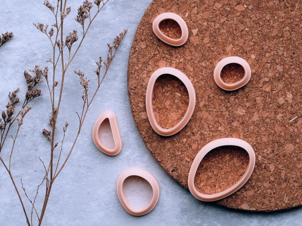 Organic Shape Polymer Clay Cutters Set/Pebbles