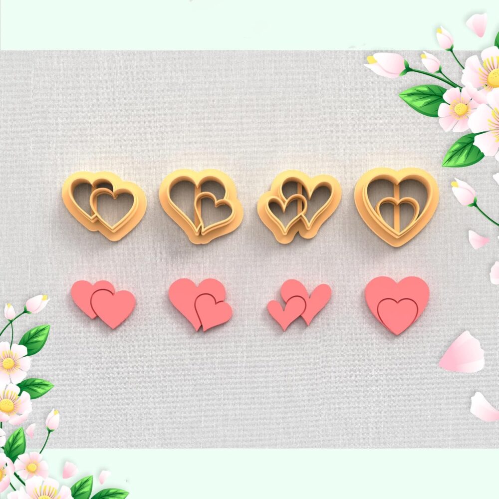 Double Hearts Clay Cutter for Valentine's Day