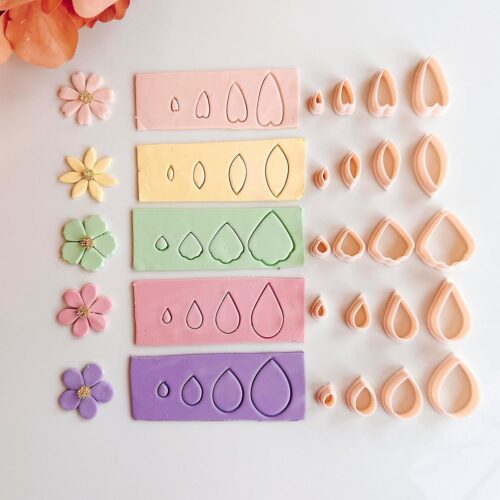 Petal Floral Leaf Mini Micro Polymer Clay Earring Cutter