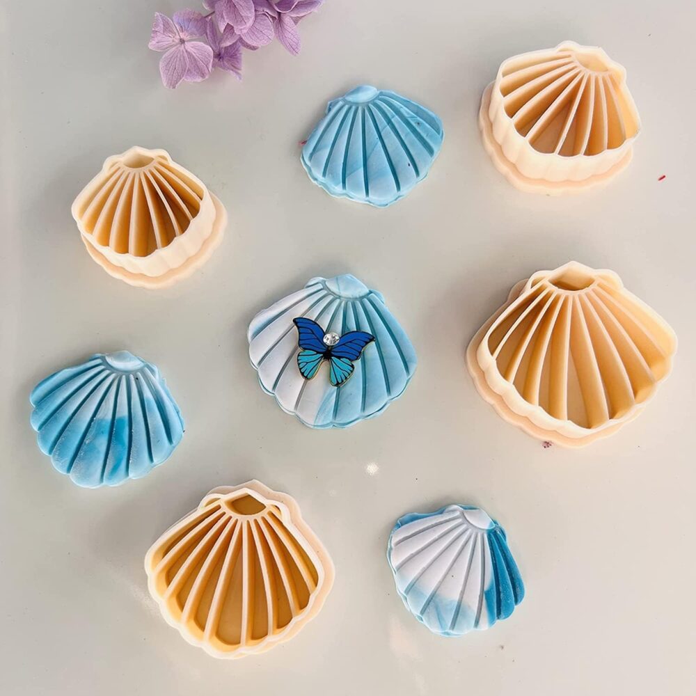 Scallop Shell Clay Cutters