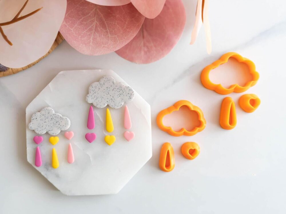MAIN IMAGE Polymer Clay Cutter | Cloud Heart Dangle Clay Cutters